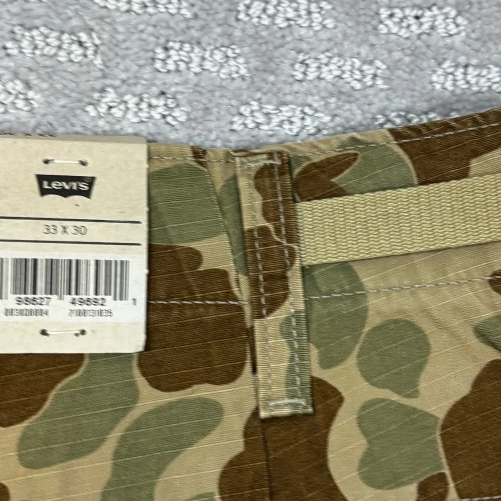 Levi's XX Cargo Baggy Fit Pants Mens Size‎ 33 x 30 Duck Camo Print Cotton NEW